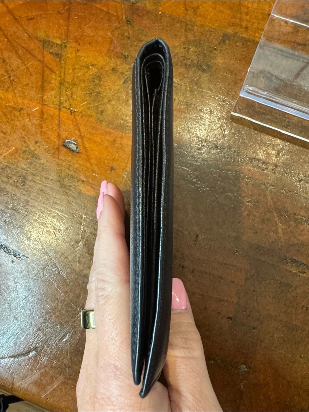 Givenchy Black Leather Wallet with Embossed Logo